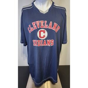 Cleveland Indians Guardians MLB T-Shirt Mens 2XL Blue True Fan Performance Tee